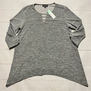 NWT - Fortune & Ivy - Women’s Gray Blouse - Size Large